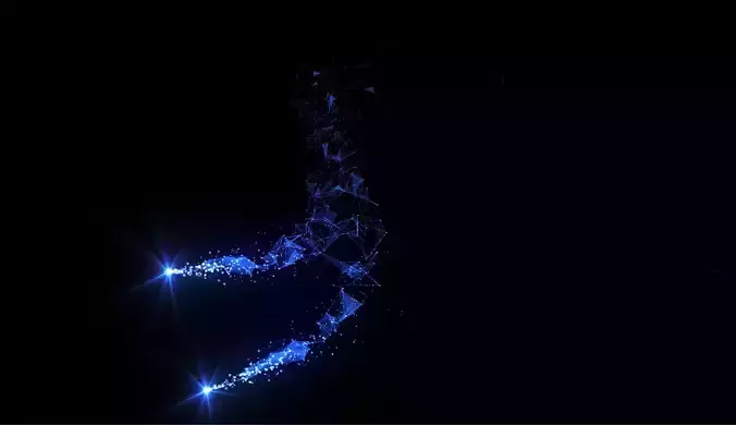 technology grid network connection particles special effects 