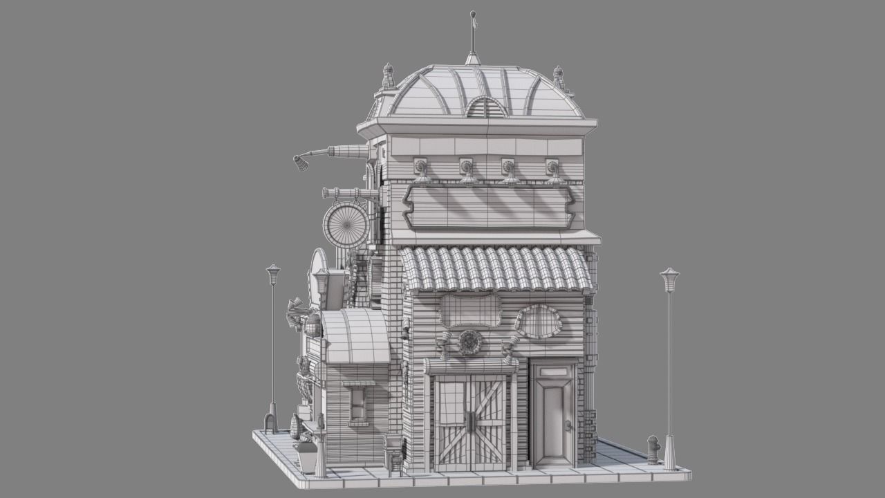 Cartoon House 16 3D model_8