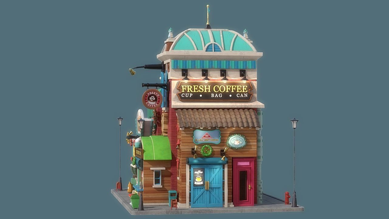 Cartoon House 16 3D model_2
