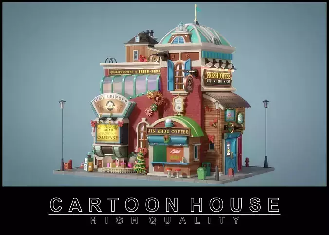 Cartoon House 16 3D model