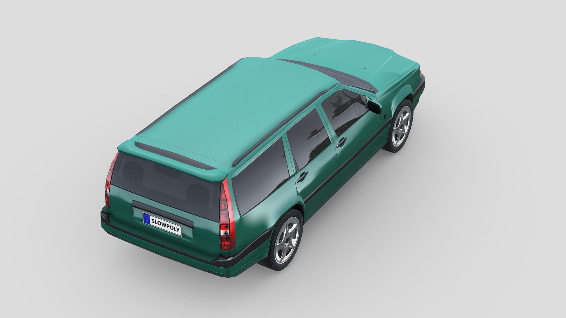 Volvo 850 wagon 1997 Low-poly 3D model_4