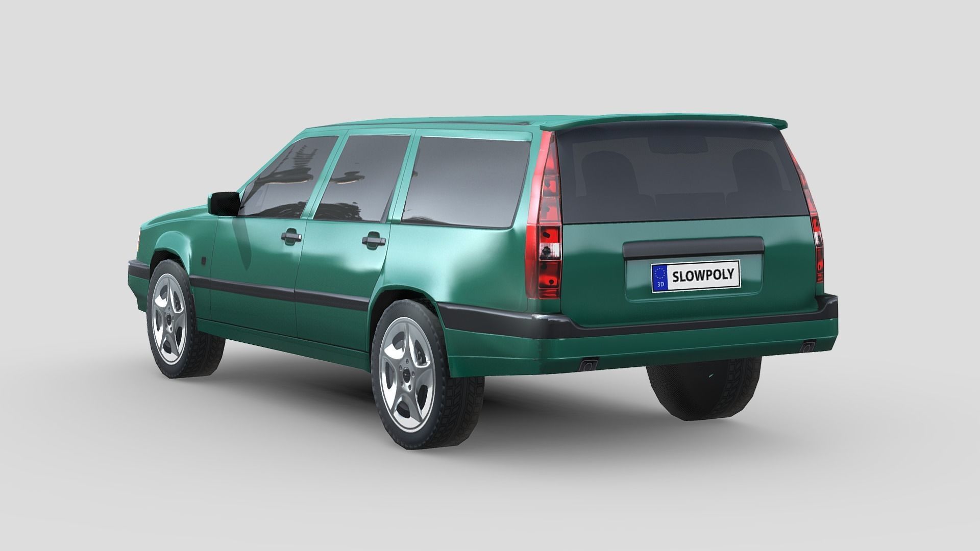 Volvo 850 wagon 1997 Low-poly 3D model_1