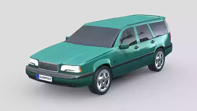 Volvo 850 wagon 1997 Low-poly 3D model