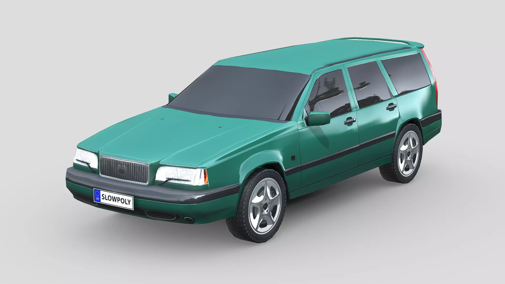 Volvo 850 wagon 1997 Low-poly 3D model_0