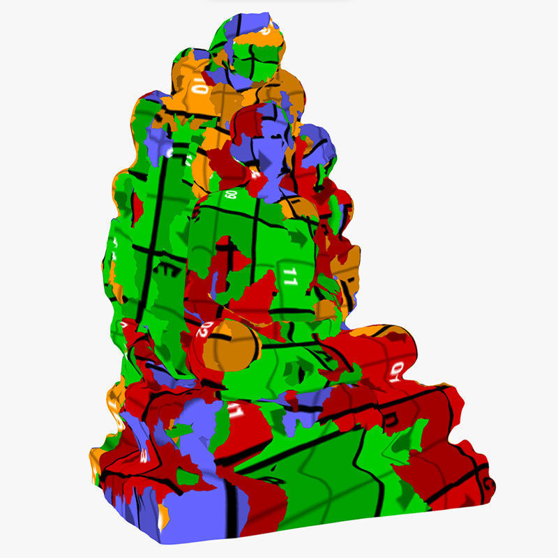 Buddha 31 Low-poly 3D model_8