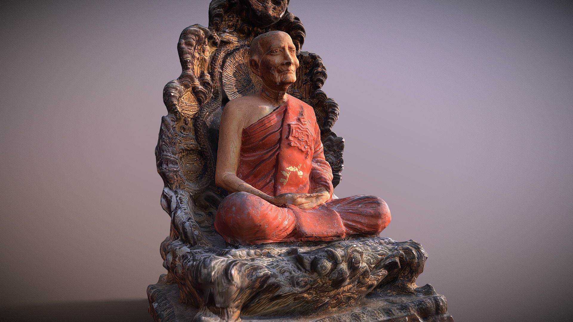 Buddha 31 Low-poly 3D model_1