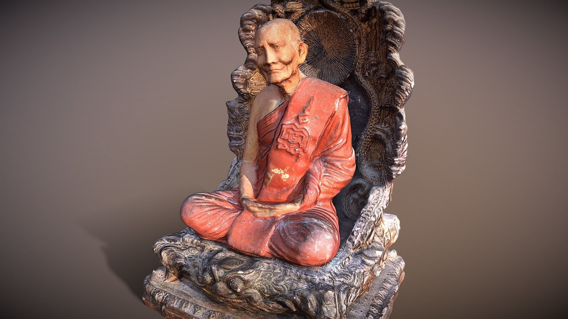 Buddha 31 Low-poly 3D model_2