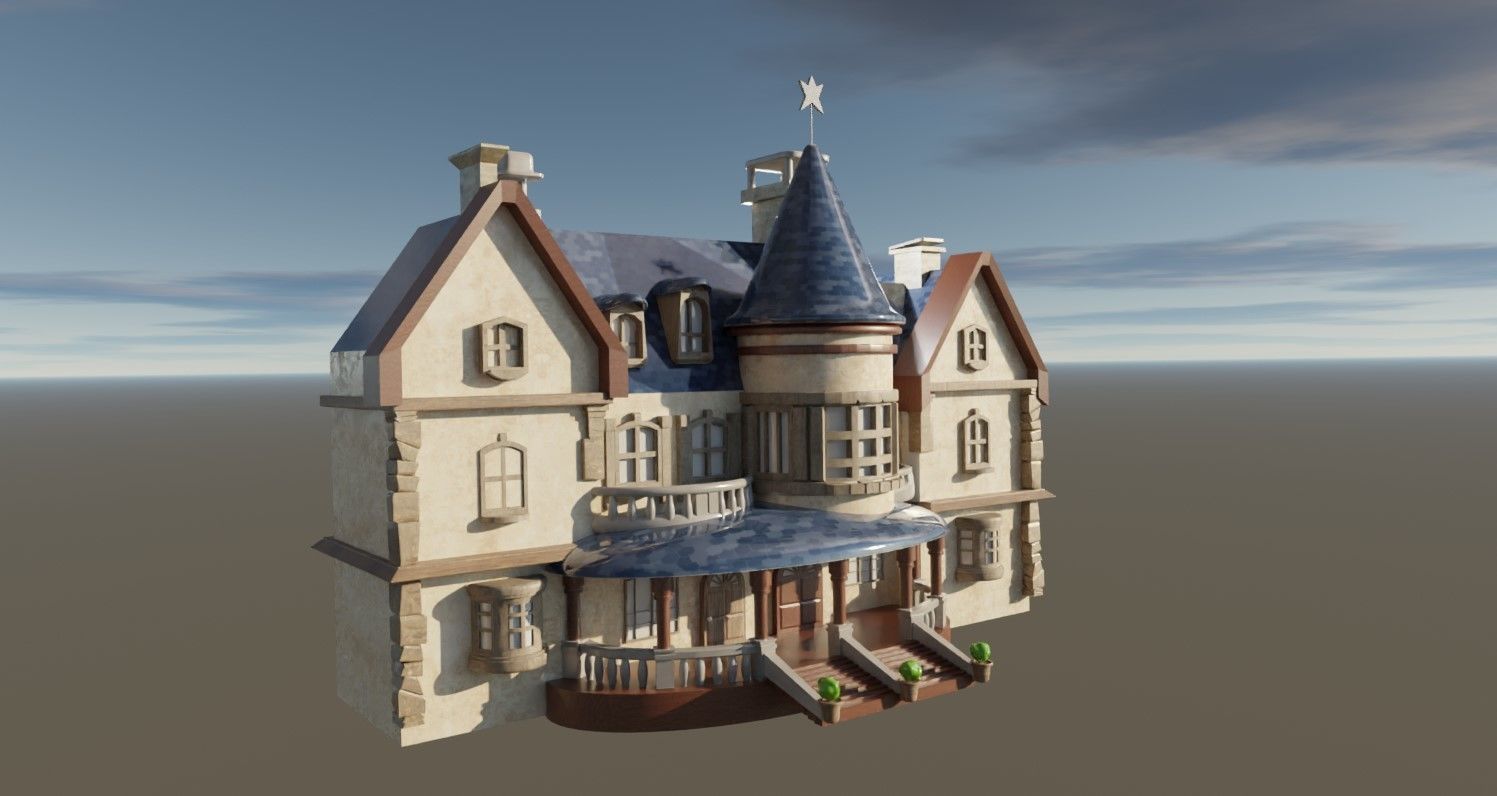 Cartoon Fantasy 4 Low-poly 3D model_1