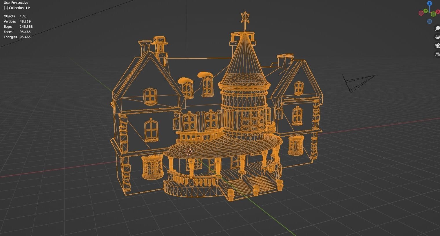 Cartoon Fantasy 4 Low-poly 3D model_33