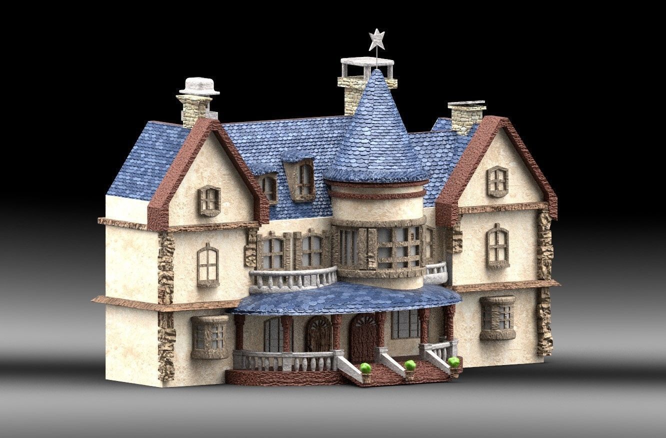 Cartoon Fantasy 4 Low-poly 3D model_10