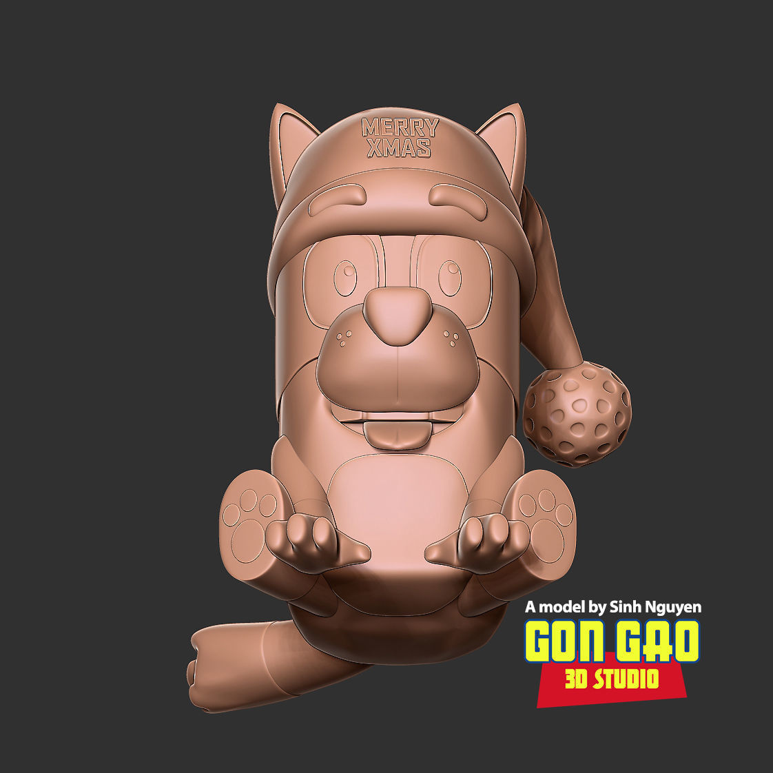 Dog Bluey 3D print model_2