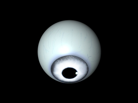 Crystal eye Low-poly 3D model_1