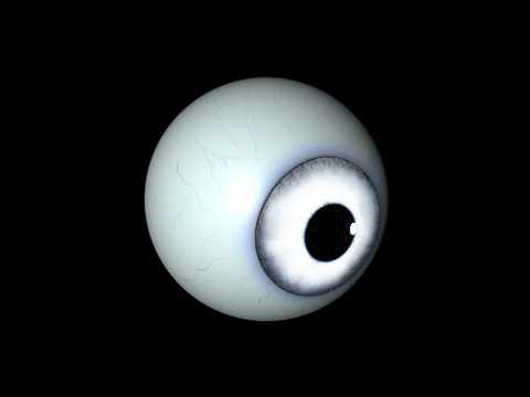 Crystal eye Low-poly 3D model_2