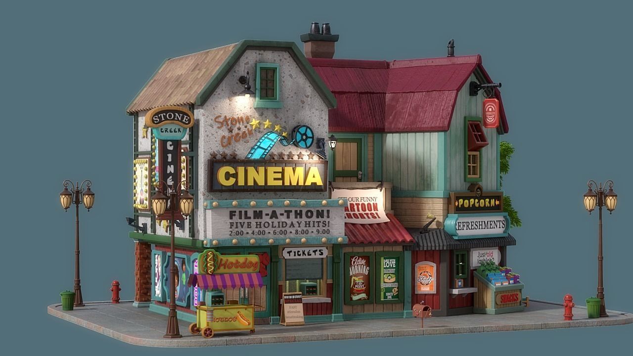 Cartoon House 17 3D model_6