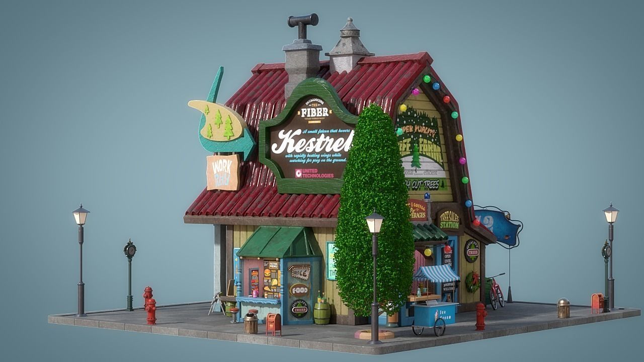 Cartoon House 18 3D model_6