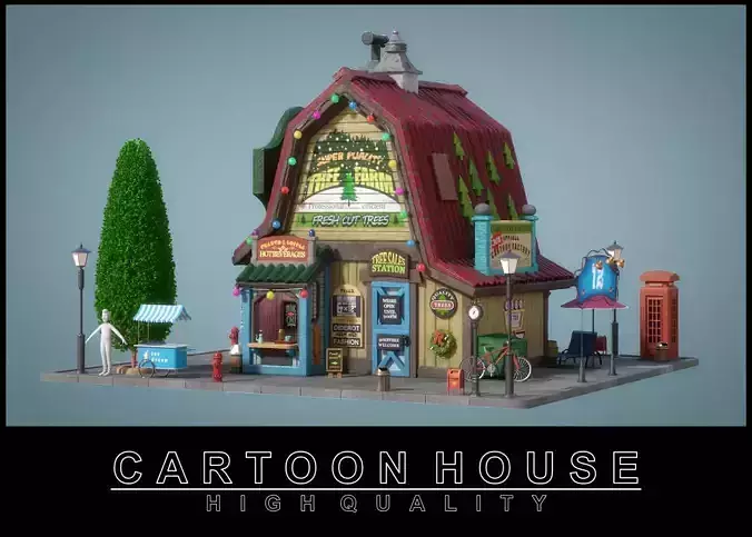 Cartoon House 18 3D model