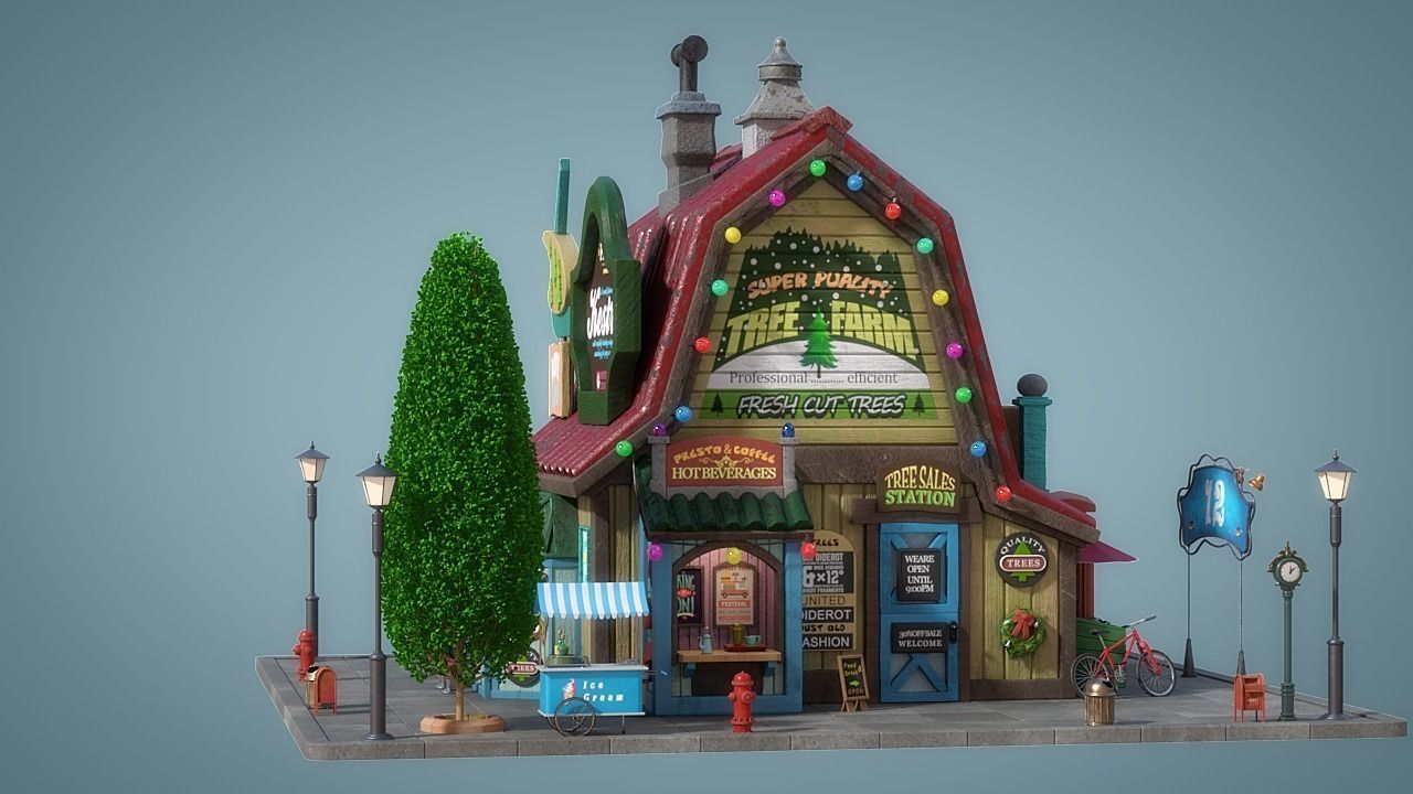 Cartoon House 18 3D model_7