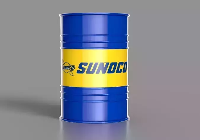 Realistic Sunoco Barrel 3D Model