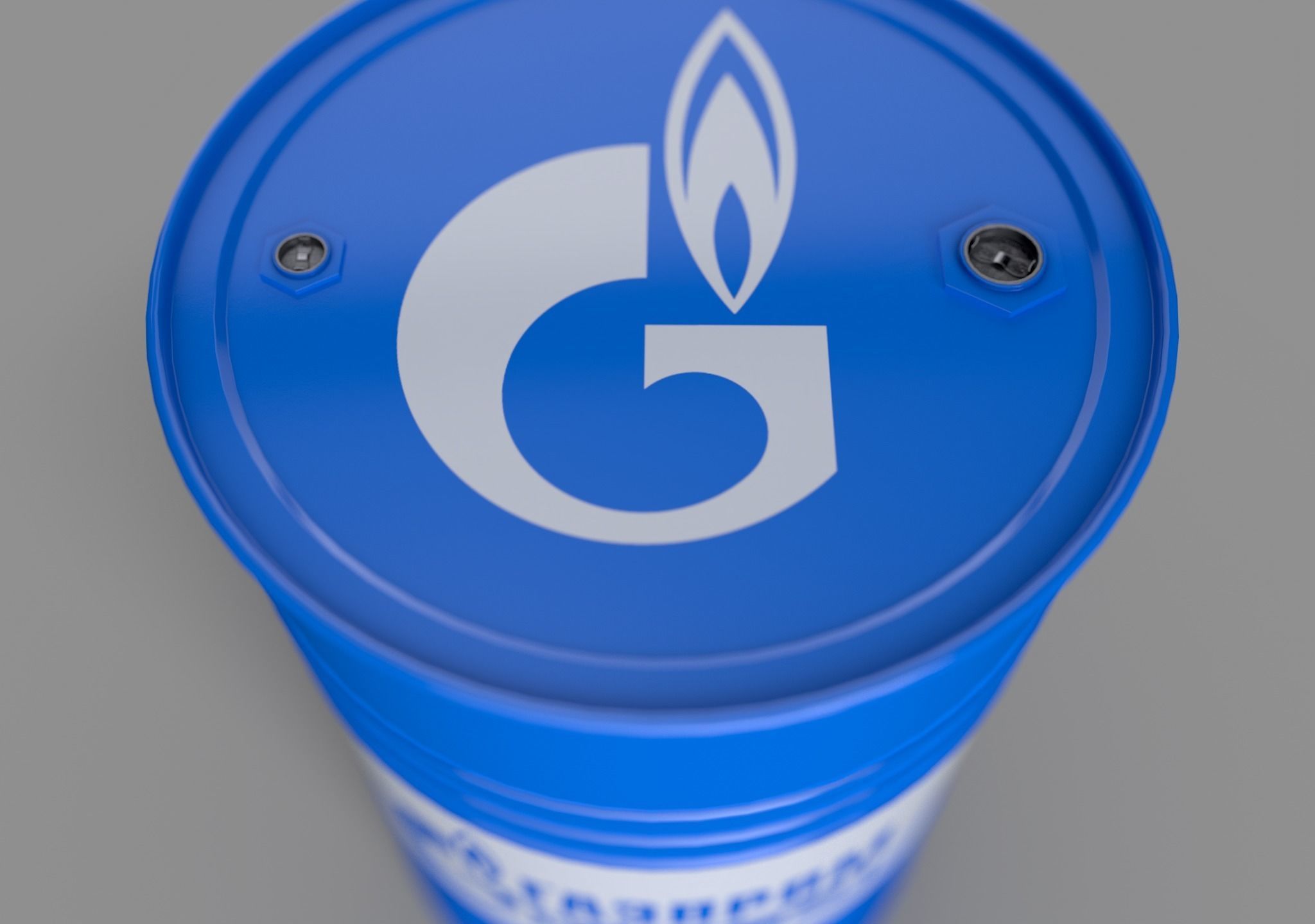 Realistic Gazprom Neft Barrel 3D Model Low-poly 3D model_3
