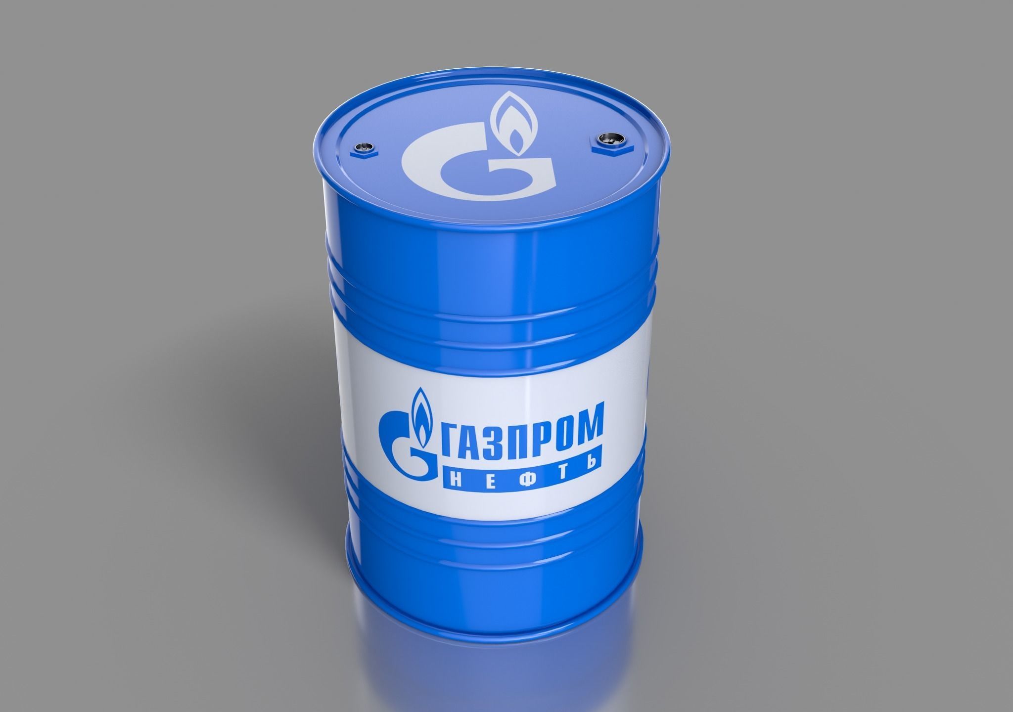 Realistic Gazprom Neft Barrel 3D Model Low-poly 3D model_2