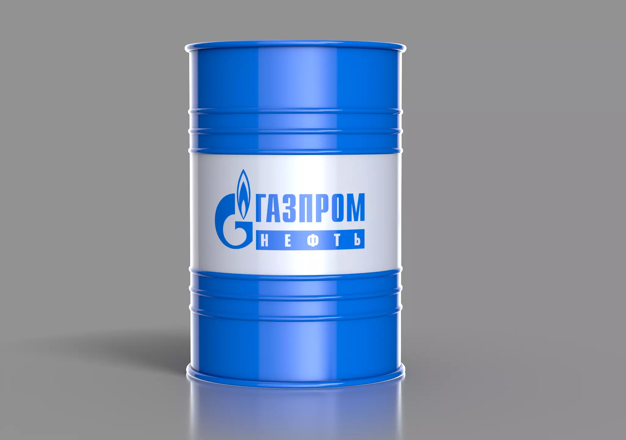 Realistic Gazprom Neft Barrel 3D Model Low-poly 3D model_0
