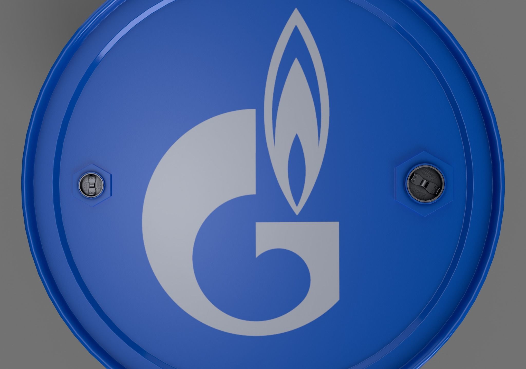 Realistic Gazprom Neft Barrel 3D Model Low-poly 3D model_5