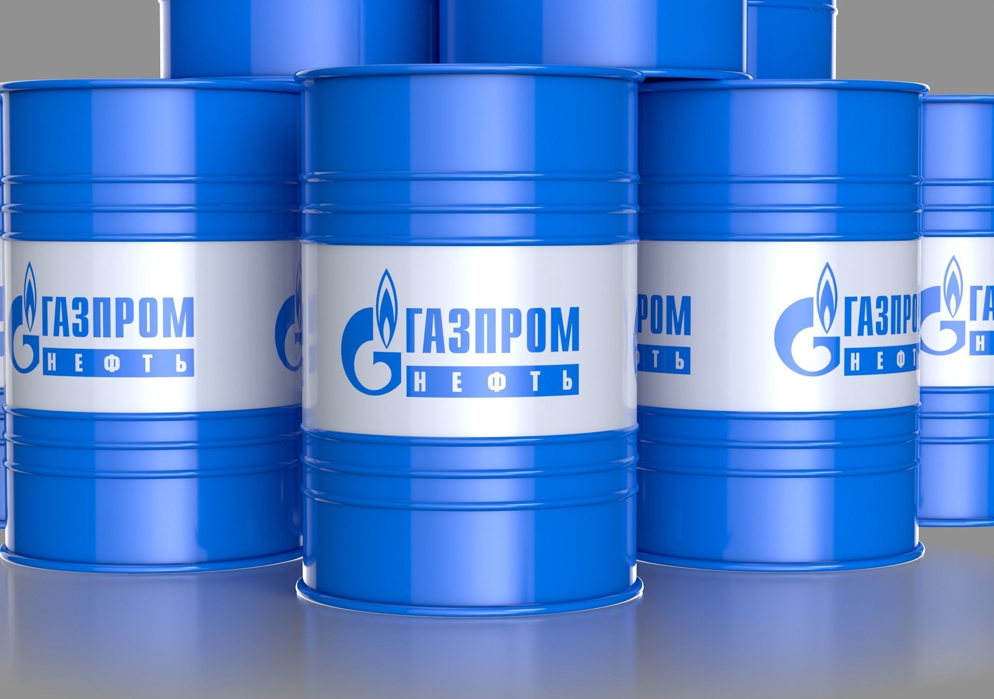 Realistic Gazprom Neft Barrel 3D Model Low-poly 3D model_8