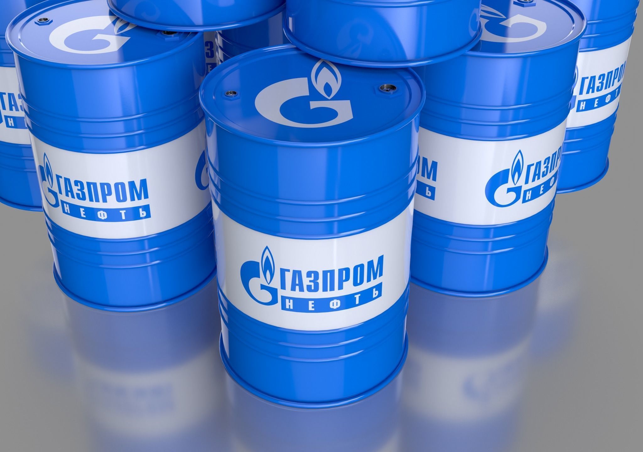 Realistic Gazprom Neft Barrel 3D Model Low-poly 3D model_9