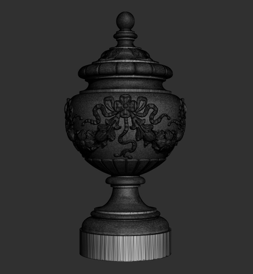 Urn with floral motifs and ribbons decorations 3D model_6
