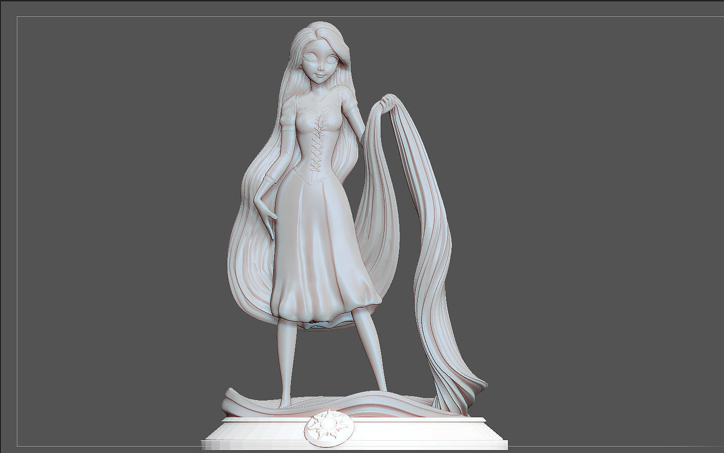 RAPUNZEL PRINCESS STATUE DISNEY ANIME PRETTY GIRL 3D print model_2