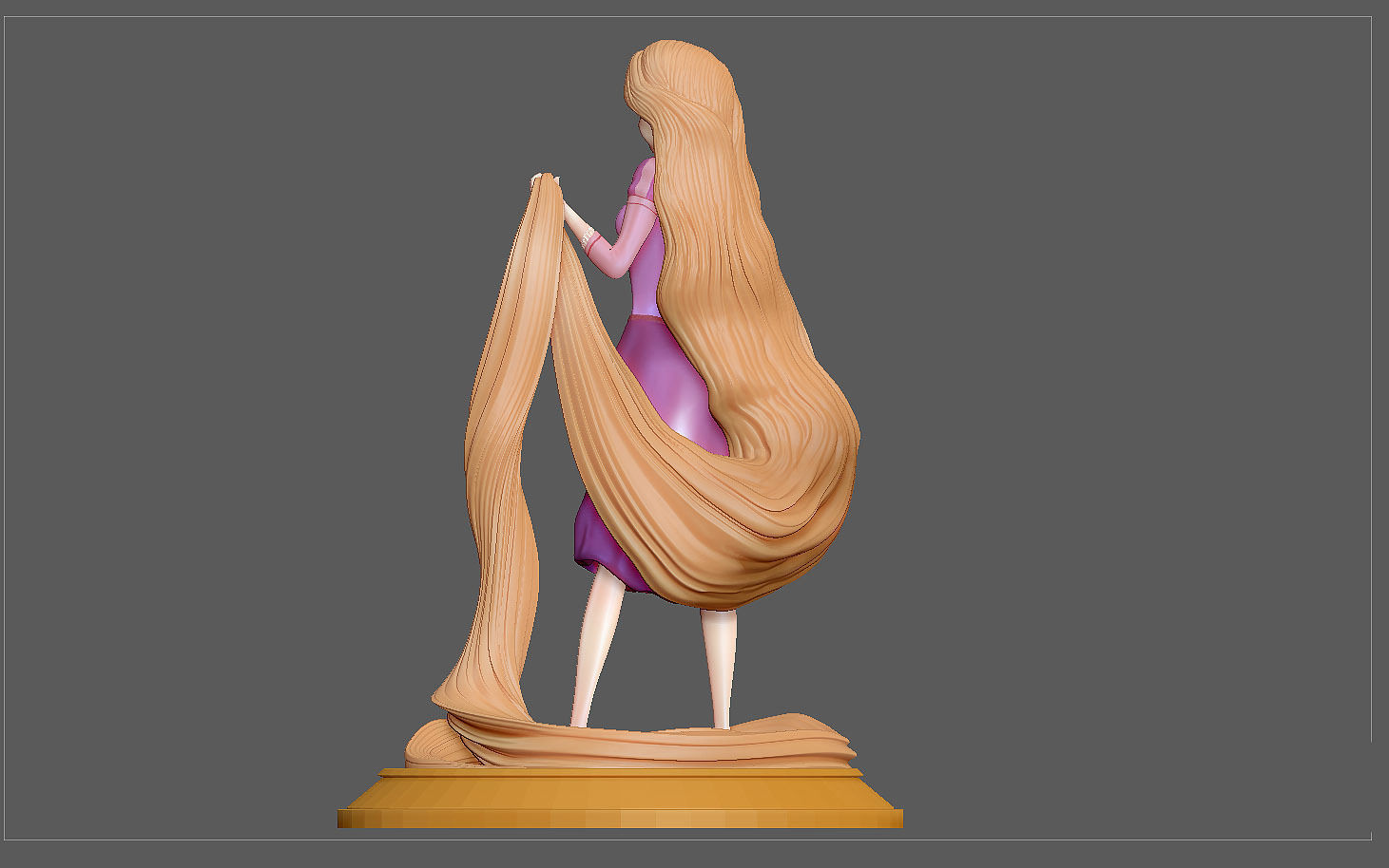 RAPUNZEL PRINCESS STATUE DISNEY ANIME PRETTY GIRL 3D print model_6