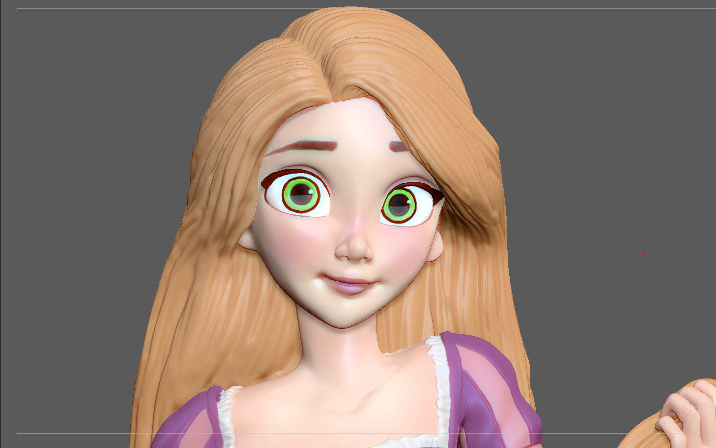 RAPUNZEL PRINCESS STATUE DISNEY ANIME PRETTY GIRL 3D print model_9