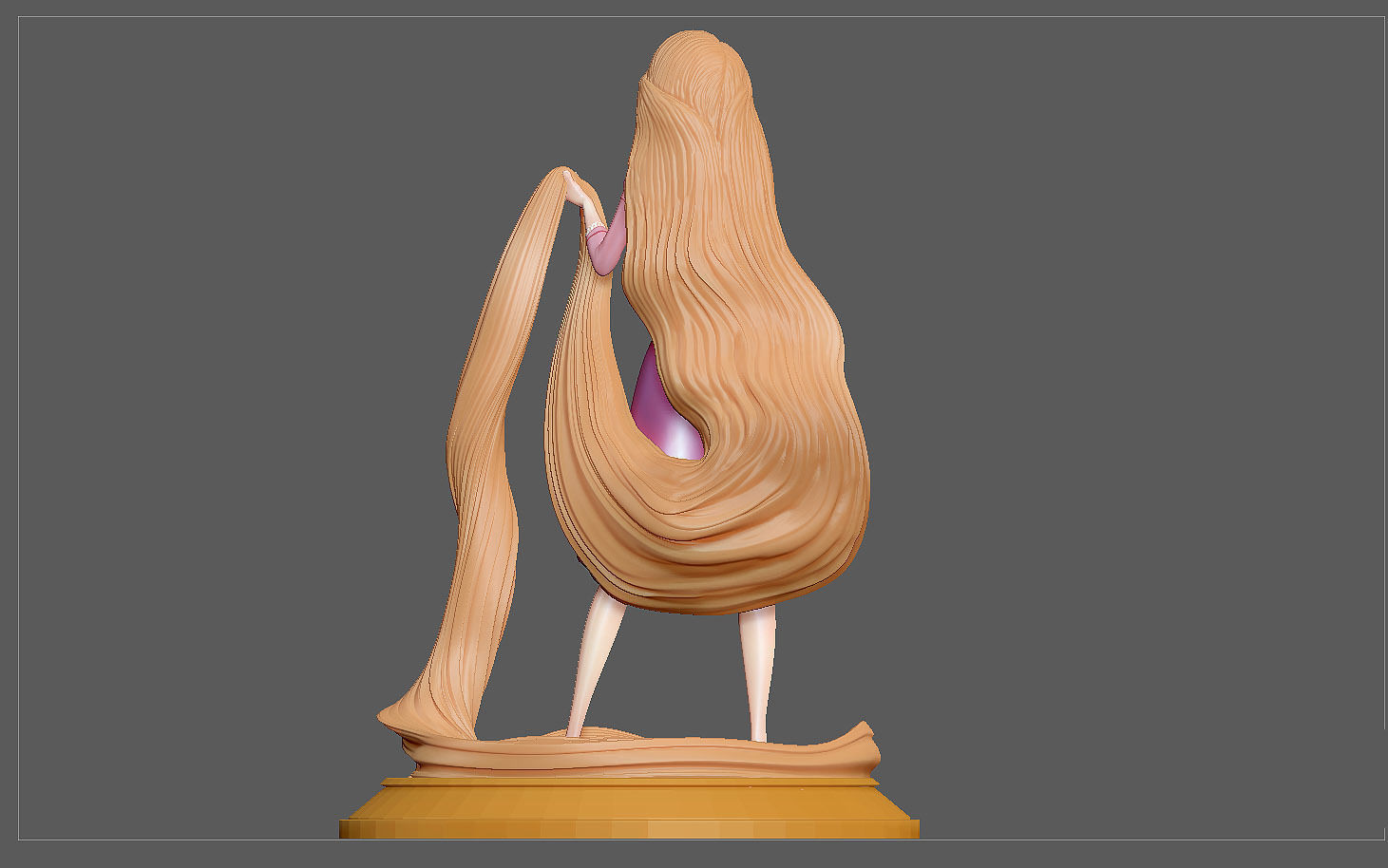 RAPUNZEL PRINCESS STATUE DISNEY ANIME PRETTY GIRL 3D print model_5