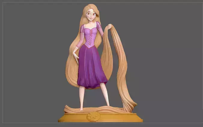 RAPUNZEL PRINCESS STATUE DISNEY ANIME PRETTY GIRL 3D print model