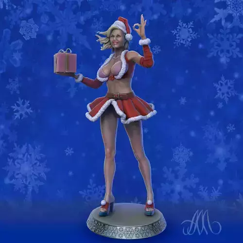 SANTA GIRL PRE-SUPPORTED 3D print model