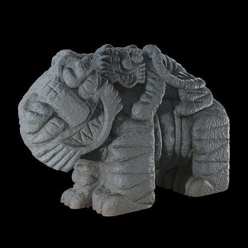 HaeTae Stone Statue 3D model