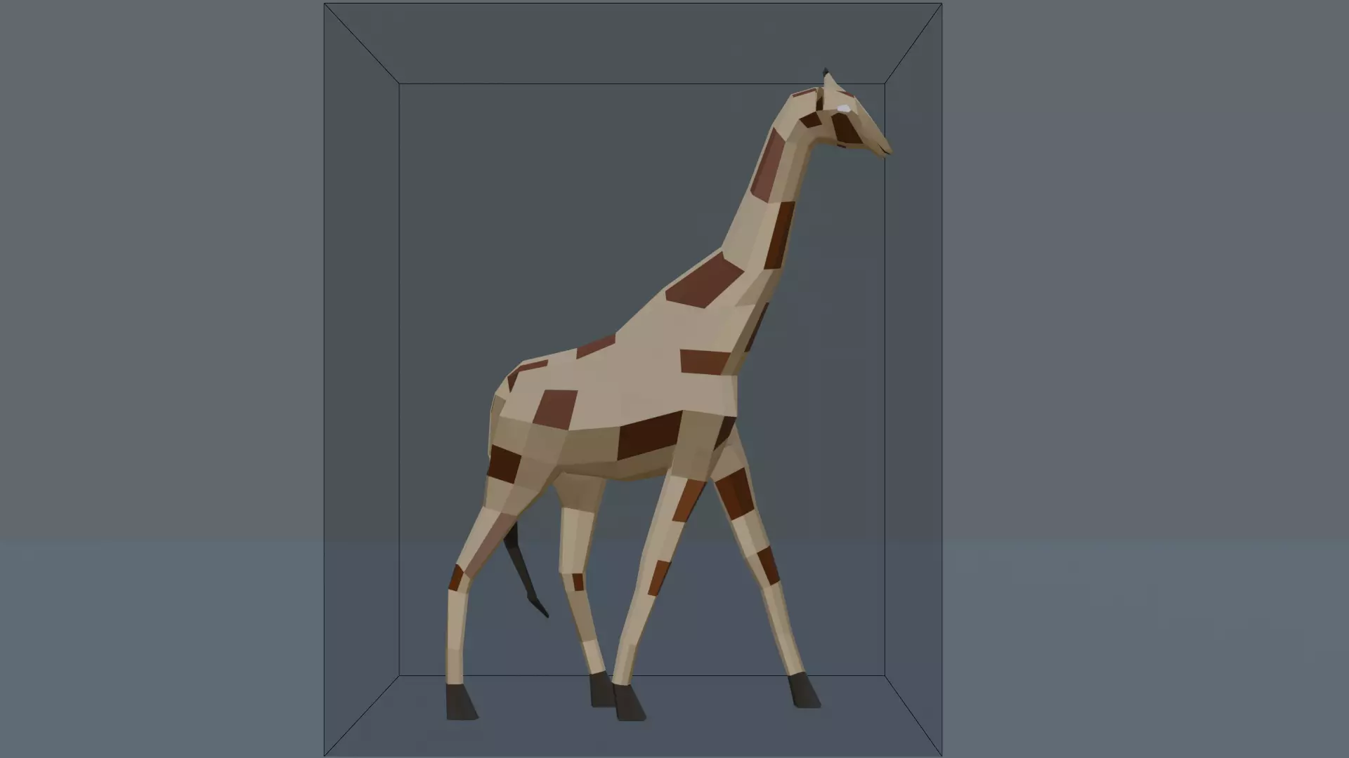 3D Low Poly Giraffe Model Free low-poly 3D model_0