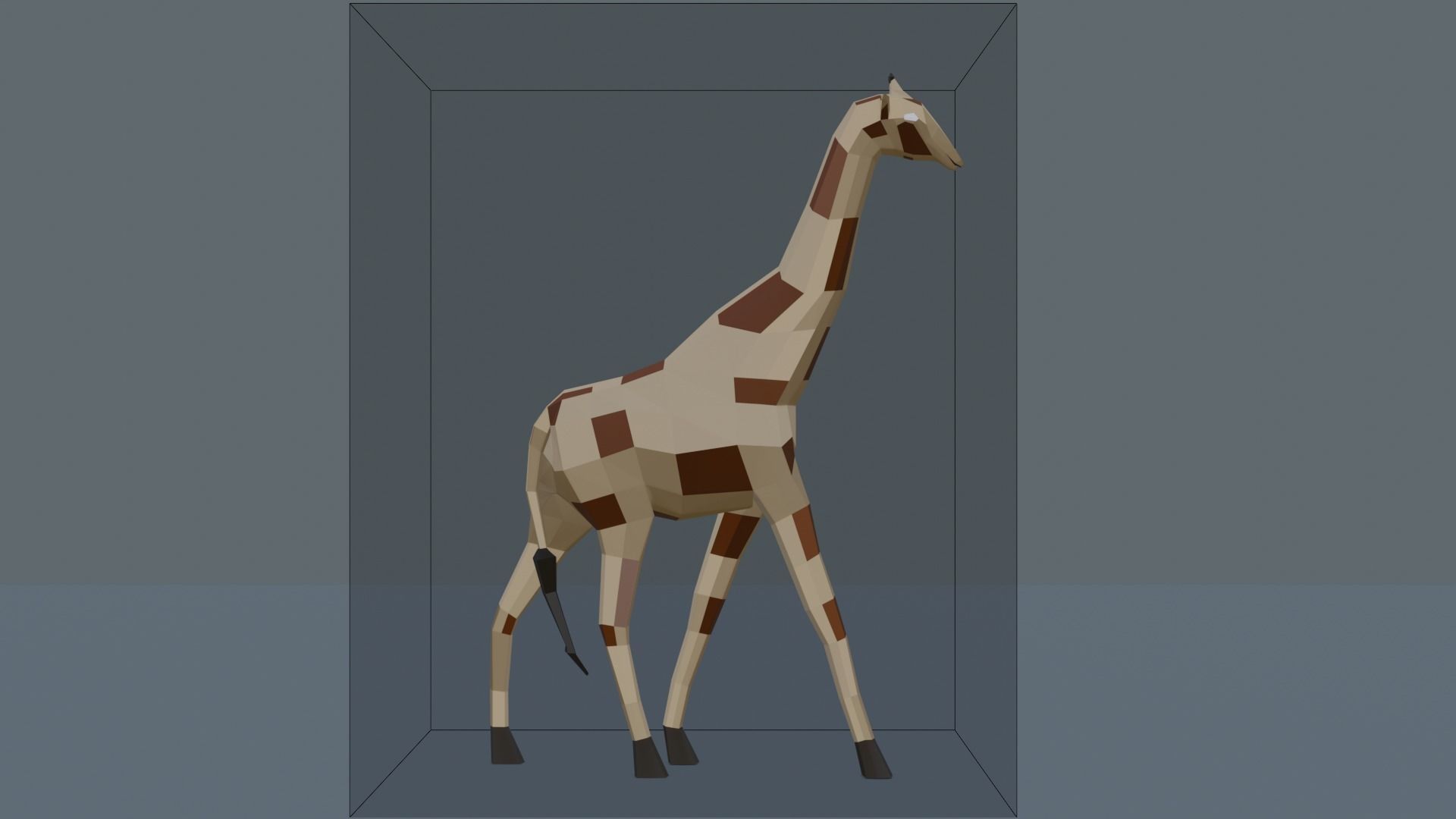 3D Low Poly Giraffe Model Free low-poly 3D model_8