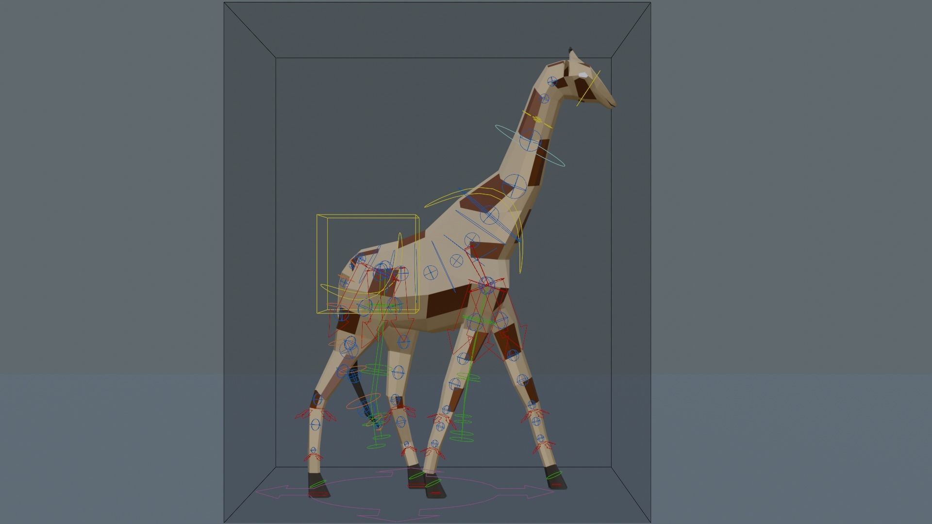 3D Low Poly Giraffe Model Free low-poly 3D model_6