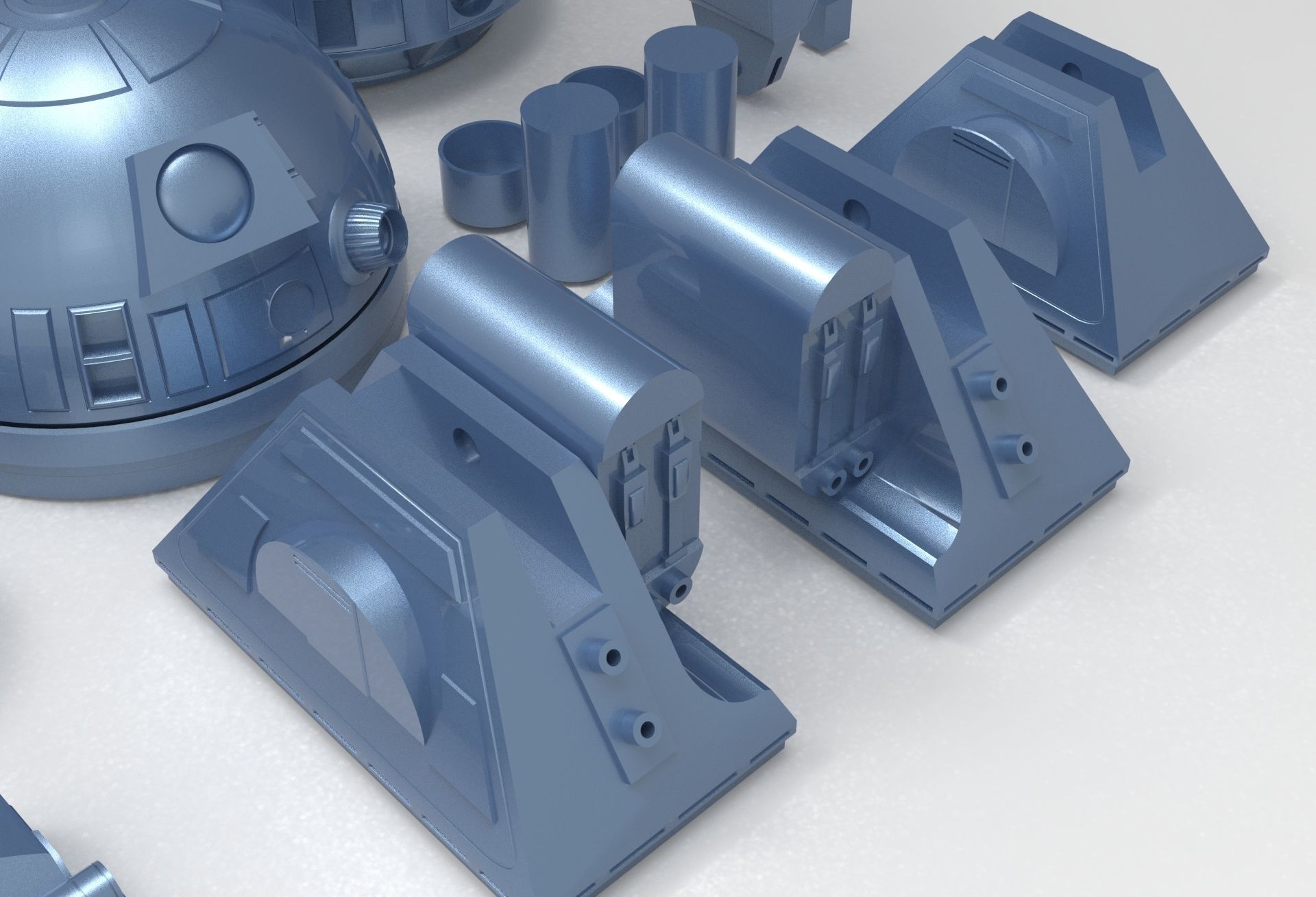 R2D2 With Movement 3D print model_6