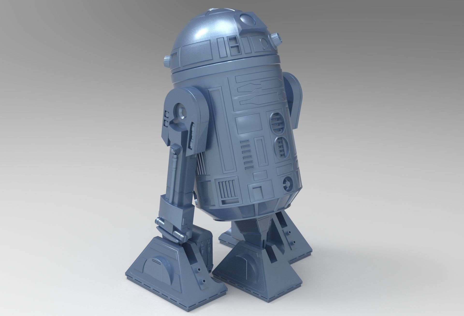 R2D2 With Movement 3D print model_2