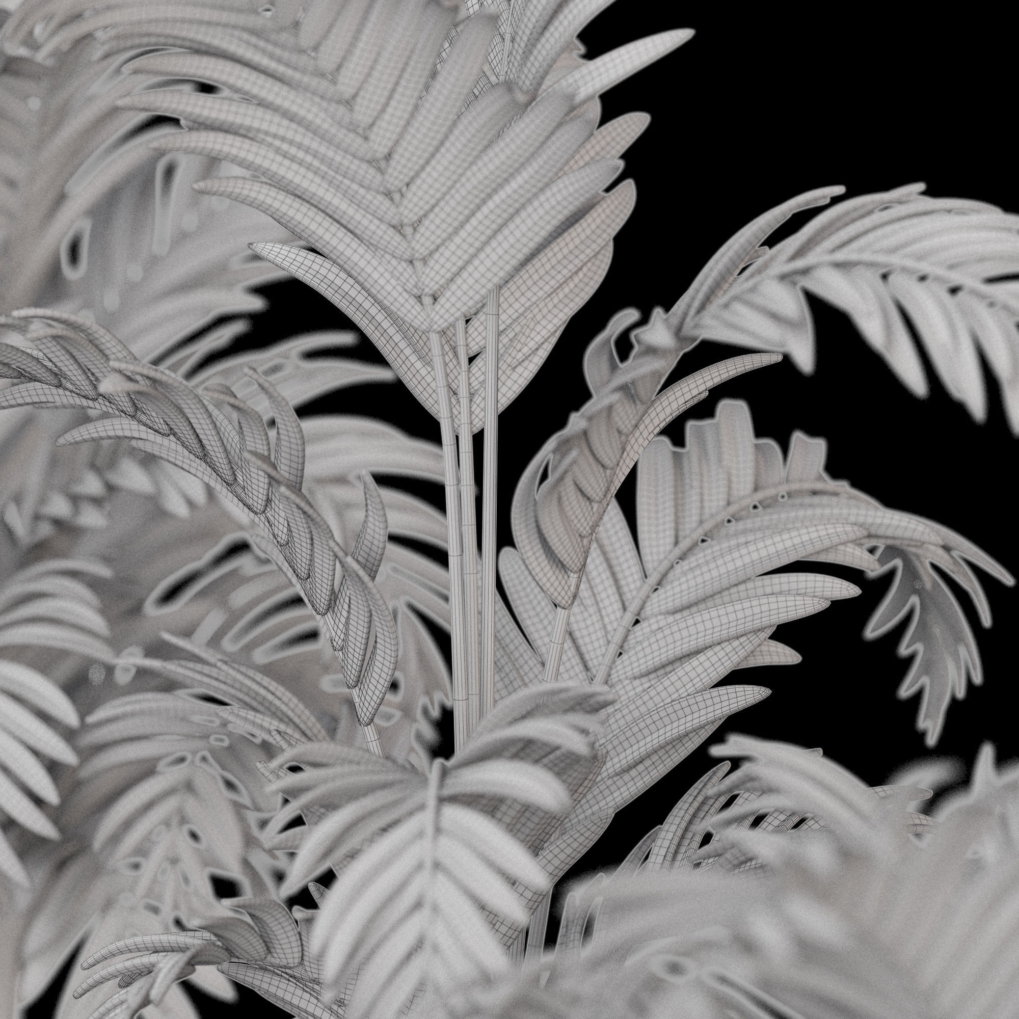 3dprint Plant 02 Palm 3D print model_7