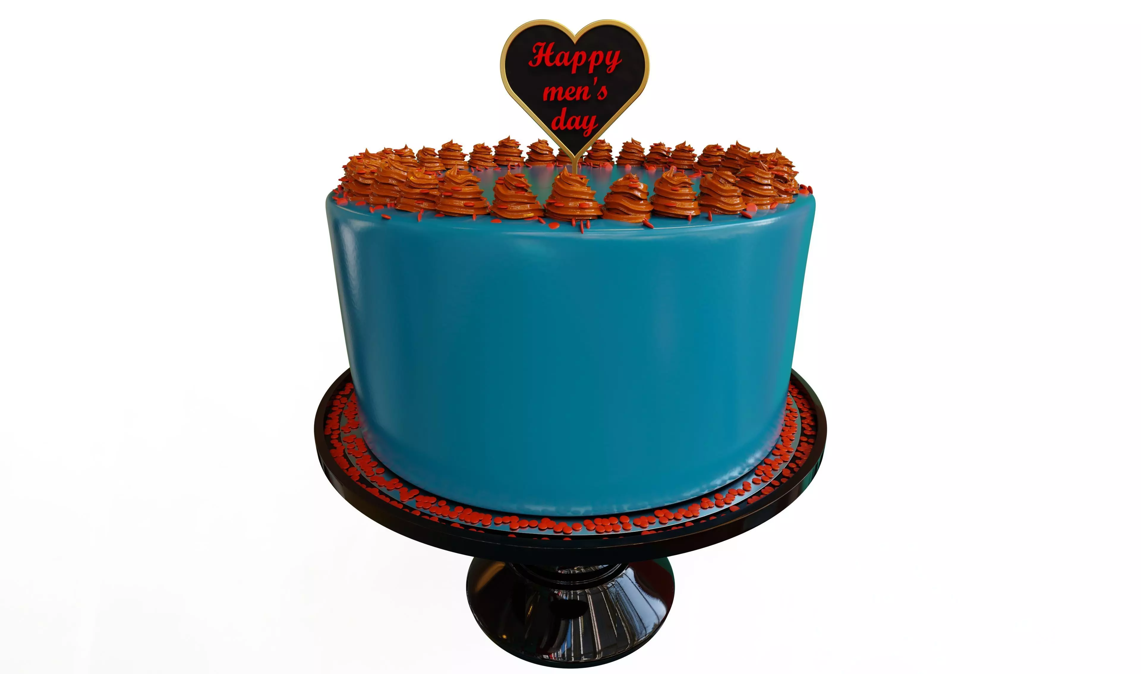 HAPPY MENS DAY CAKE TOPPER 3D print model_0