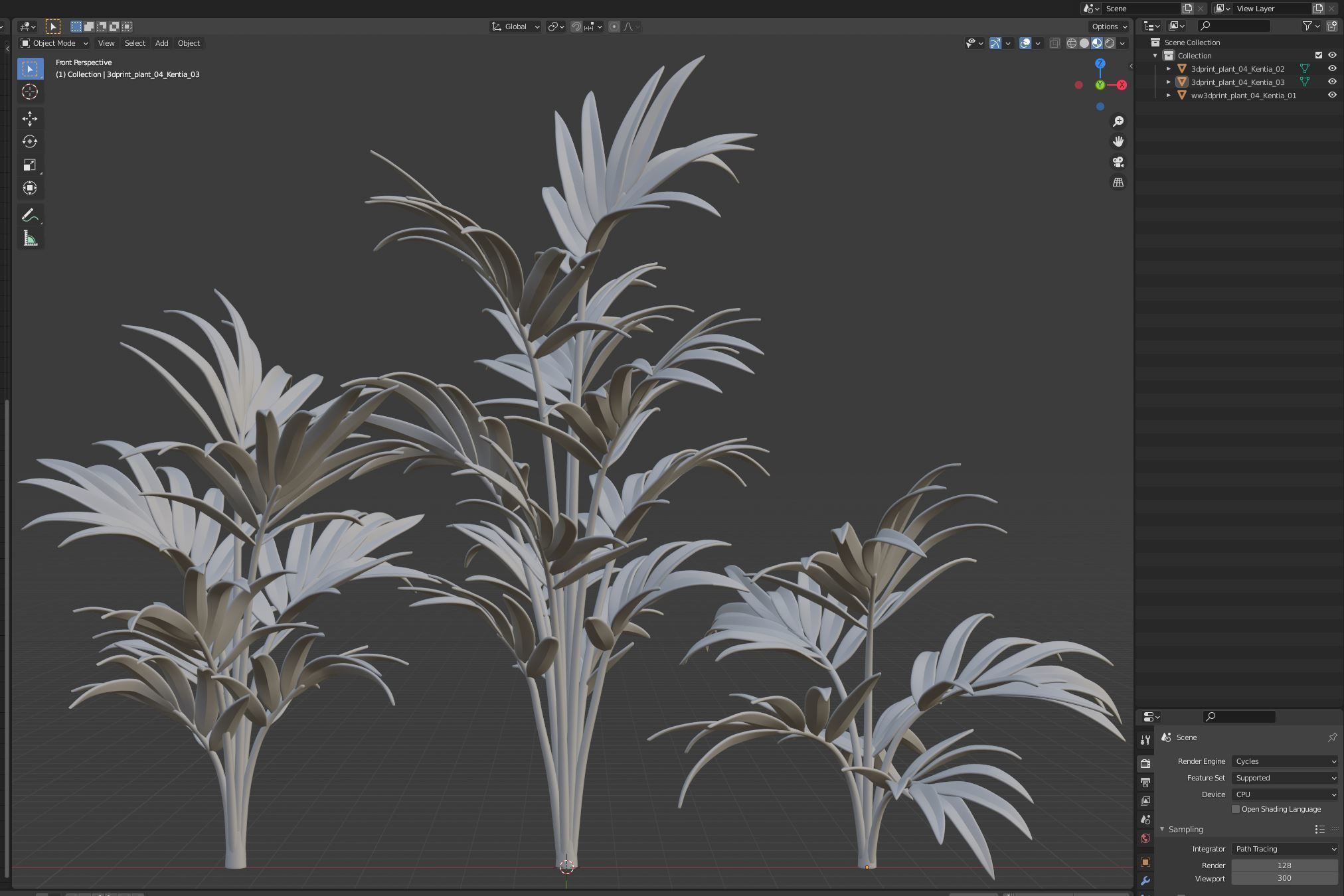 3dprint Plant 04 Kentia 3D print model_8