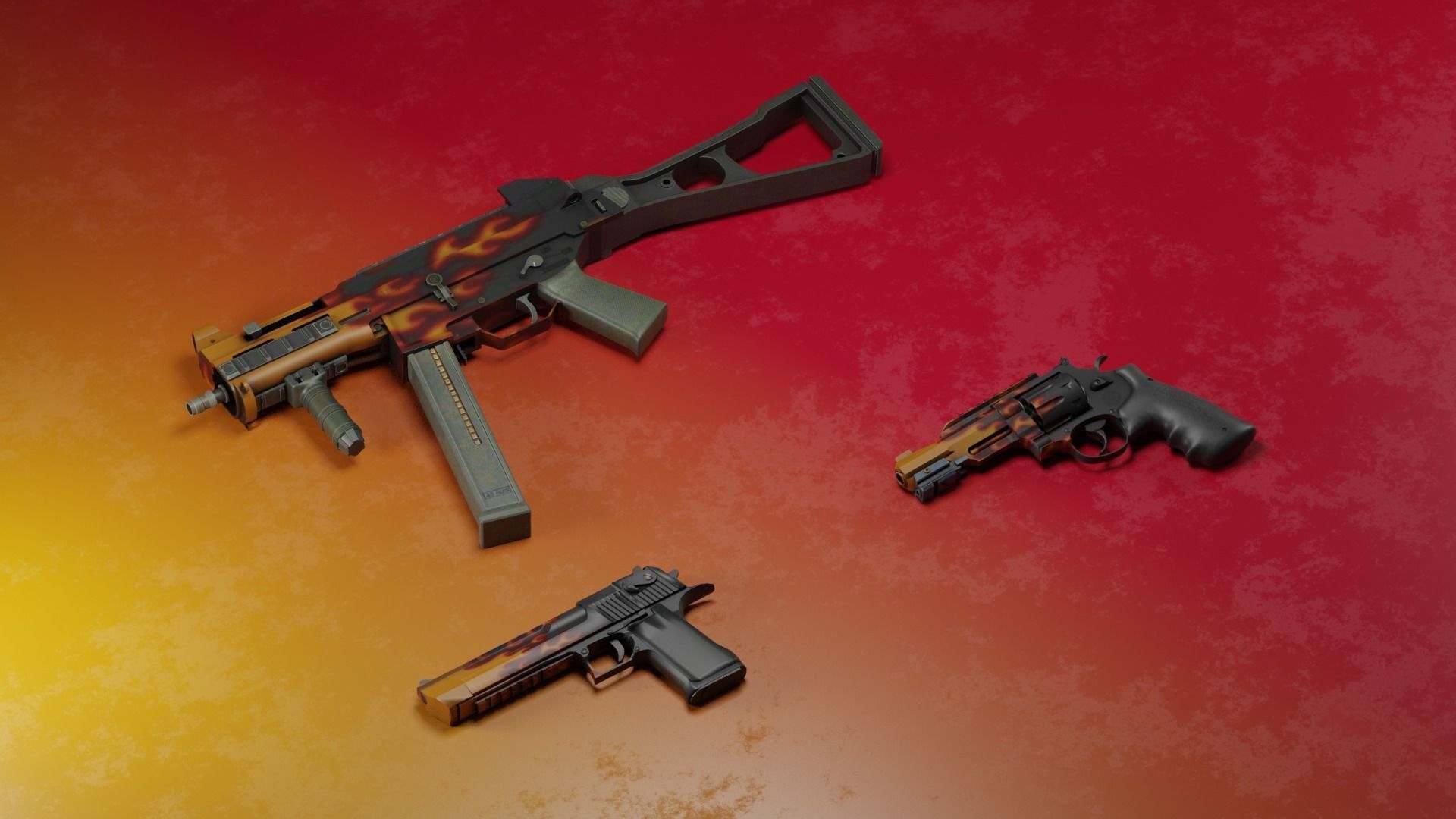 CS2 Blaze Collection 3D model | CGTrader