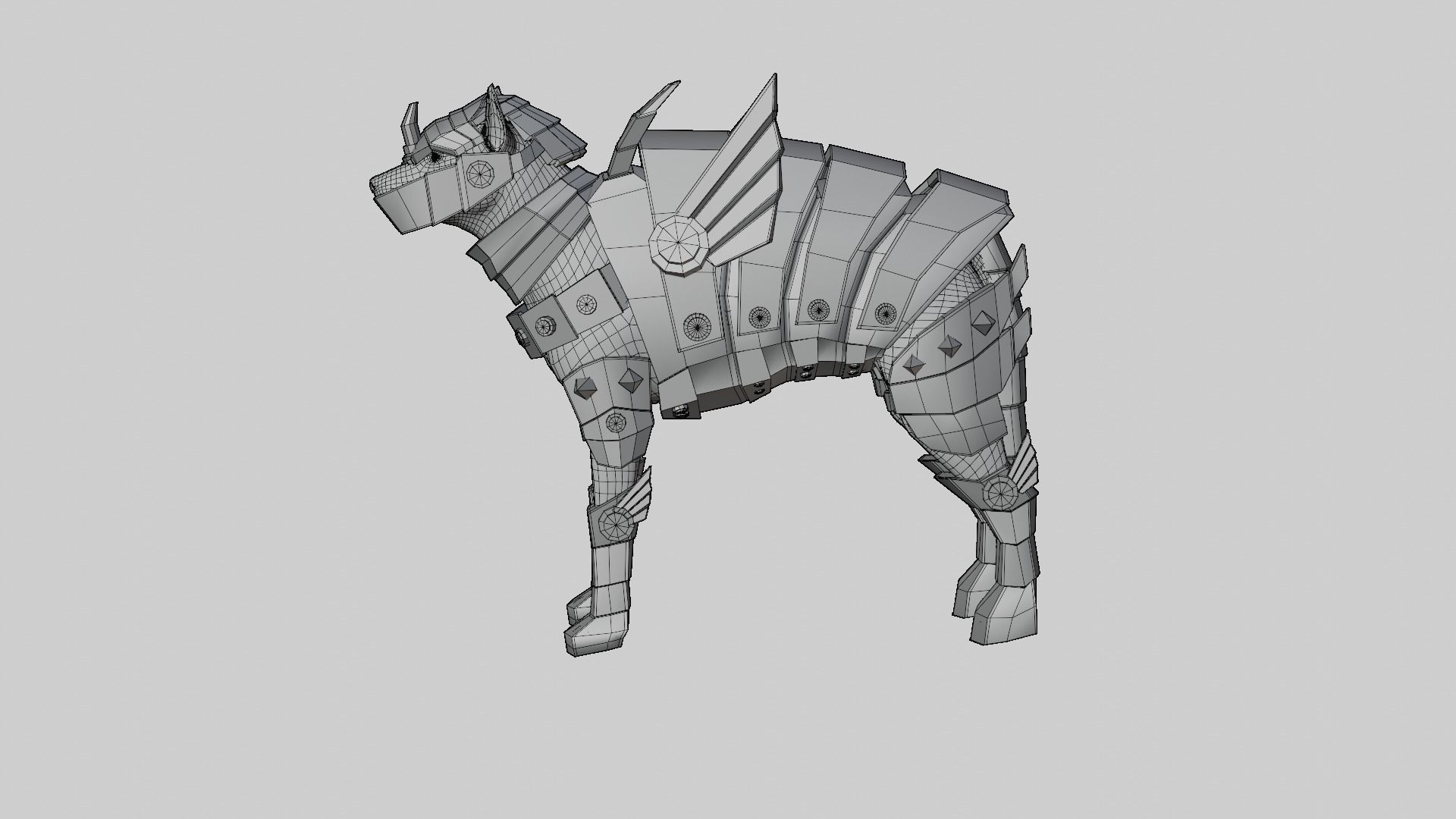 Dog Iron Armor 3D model_4