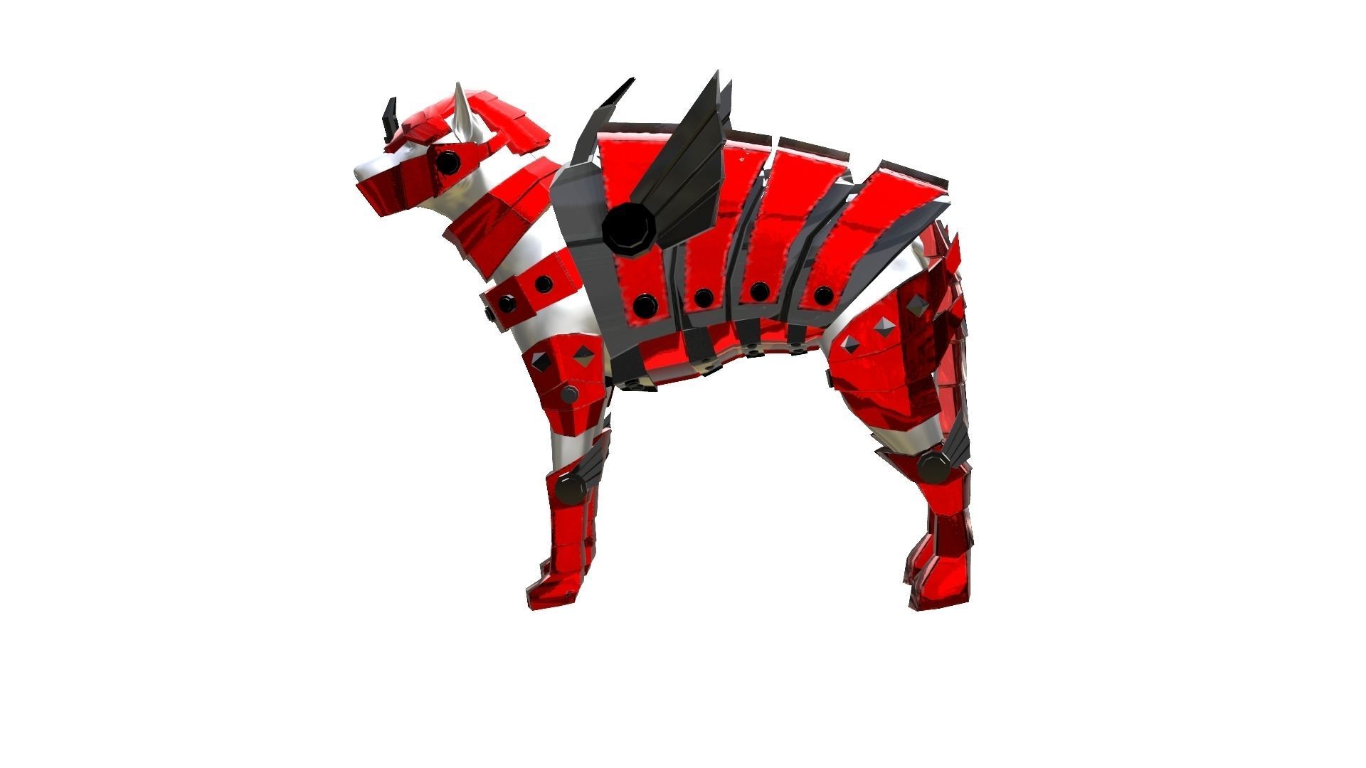 Dog Iron Armor 3D model_1