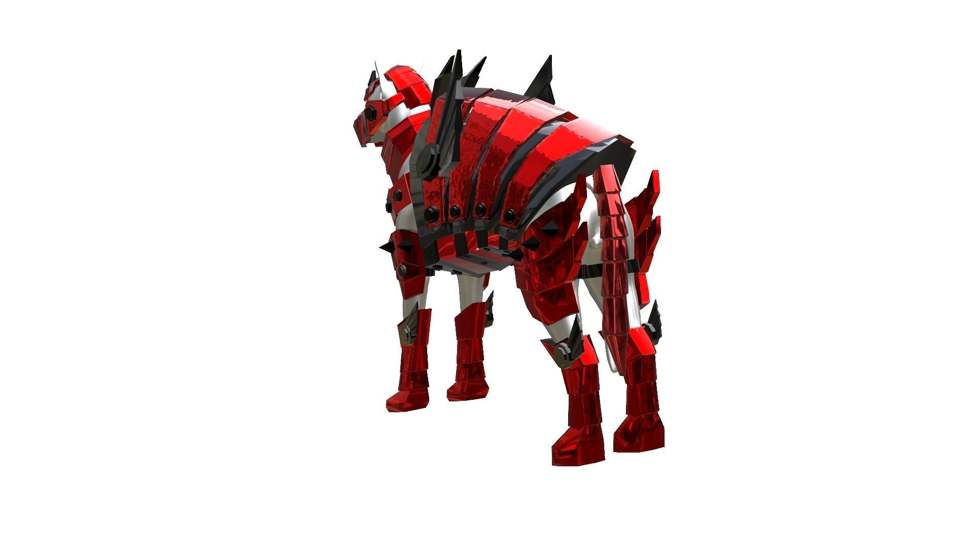 Dog Iron Armor 3D model_2