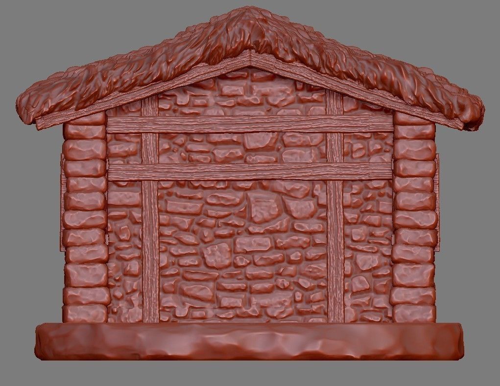 Christmas Crib house 3D print model_42