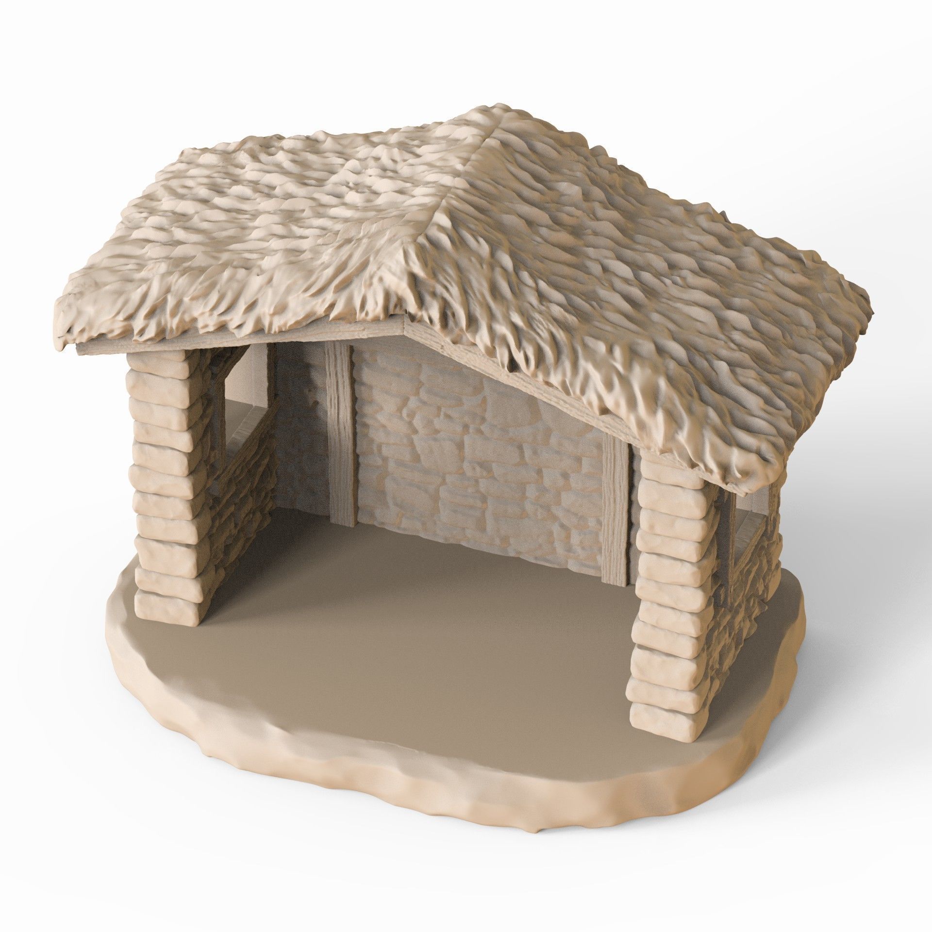 Christmas Crib house 3D print model_6